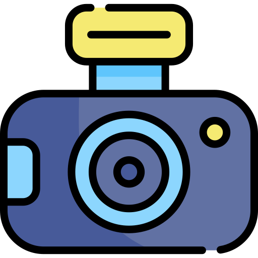 Photo camera Kawaii Lineal color icon