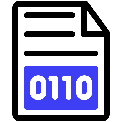 código binario icono gratis