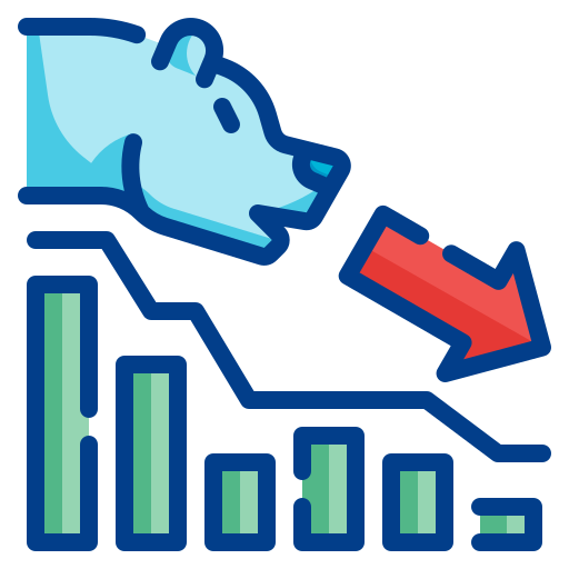 mercado bajista icono gratis