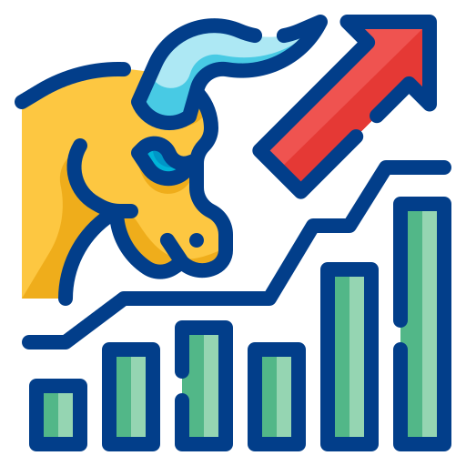 Bull market, investment, stock market icon - Download on Iconfinder