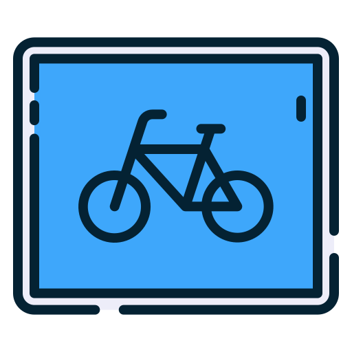 carril bici icono gratis