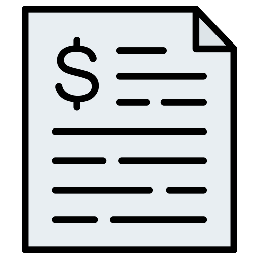 Bank statement icon Generic Outline Color