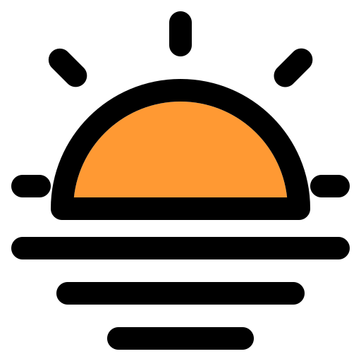 Sunrise Generic Outline Color icon