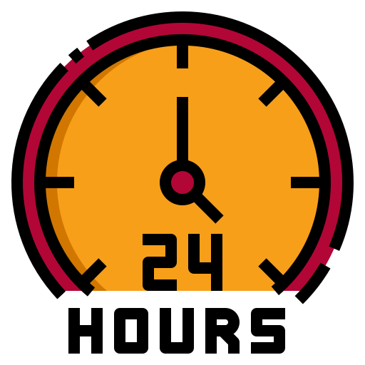 24 hours - free icon