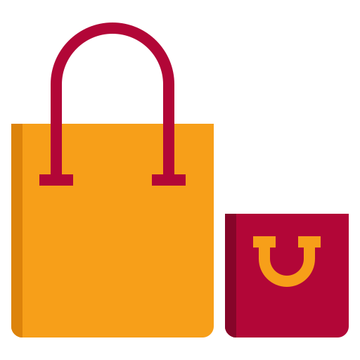 Orange shopping bag icon - Free orange shopping bag icons