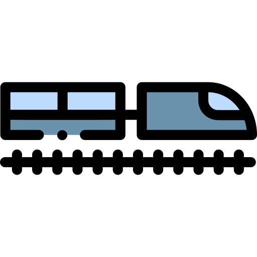 Train Detailed Rounded Lineal Color Icon