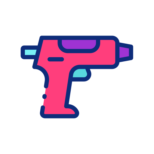 pistola de pegamento icono gratis