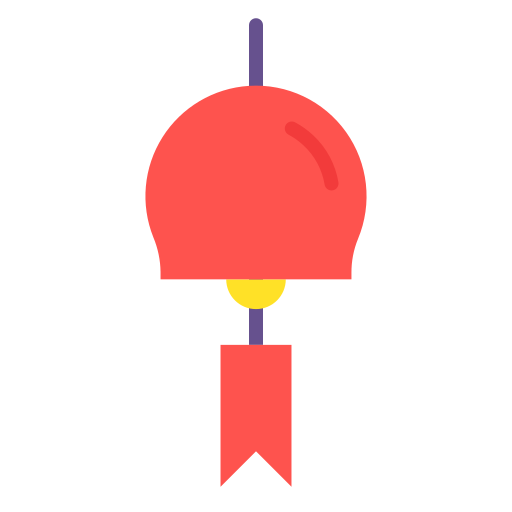 Wind chime good ware flat icon