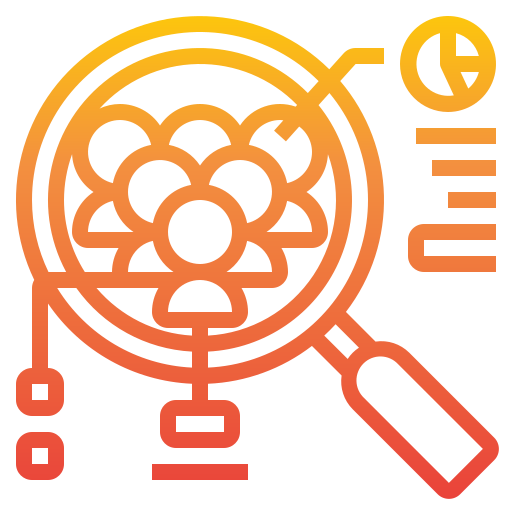 investigación de mercado icono gratis