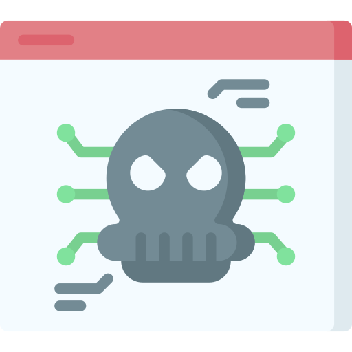 software malicioso icono gratis