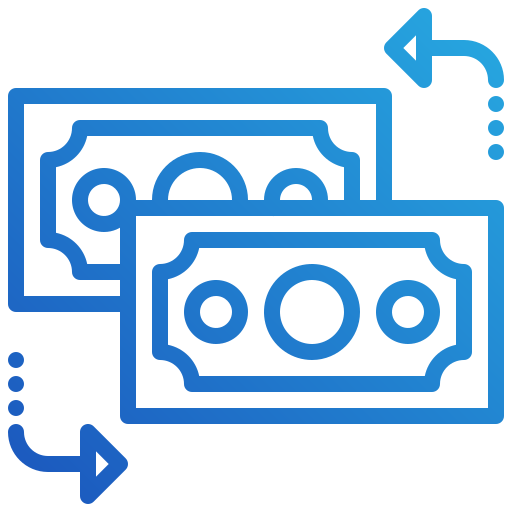 Money exchange Toempong Gradient icon