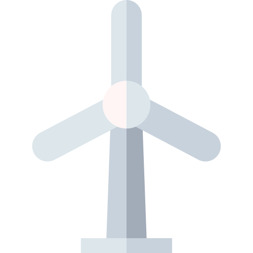 Wind power Basic Straight Flat icon