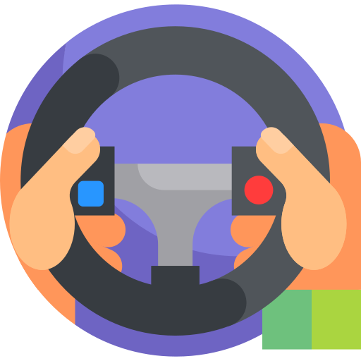 Steering Wheel Detailed Flat Circular Flat Icon