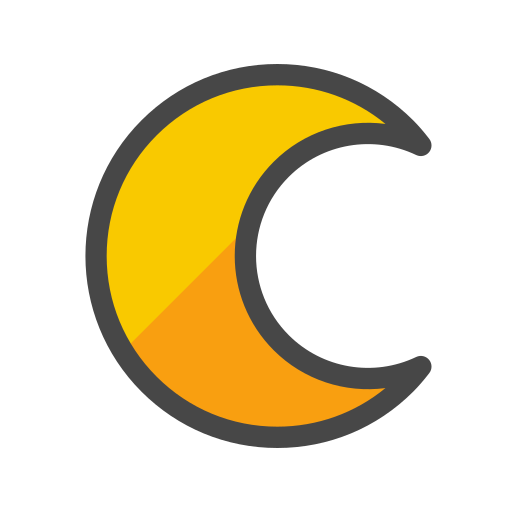 Moon Generic Outline Color icon