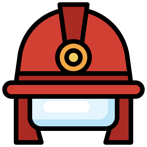 Firefighter helmet Surang Lineal Color icon