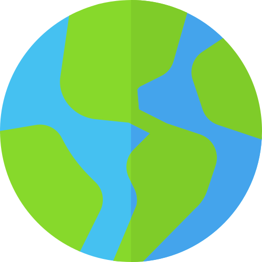 Earth globe Basic Rounded Flat icon