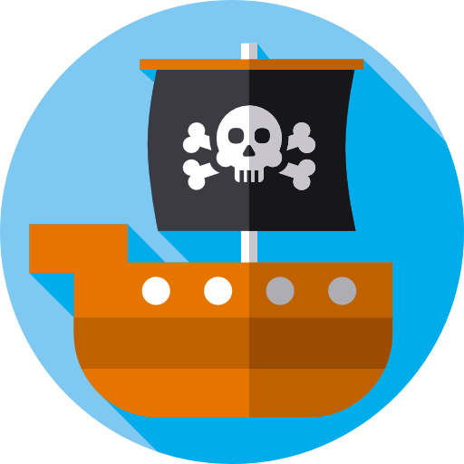 barco pirata icono gratis