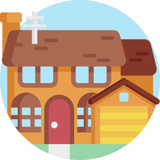 House Detailed Flat Circular Flat icon