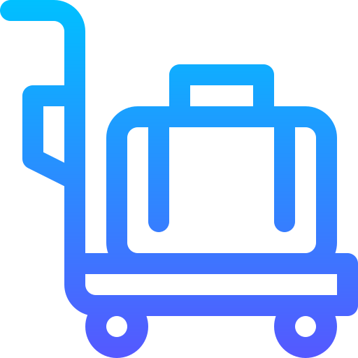 Luggage cart free icon Luggage cart free icon