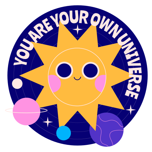 tu eres tu propio universo gratis sticker