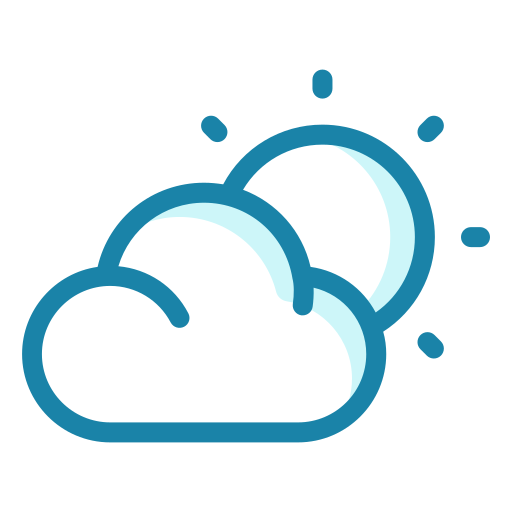 Cloudy day Generic Blue icon