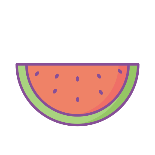 Watermelon Generic Outline Color icon