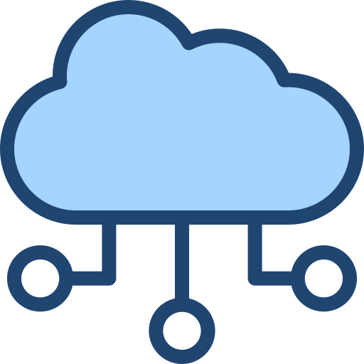 Cloud server Generic Blue icon