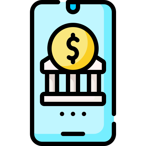 banca en línea icono gratis