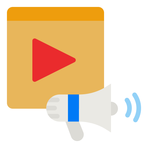 anuncio de video icono gratis