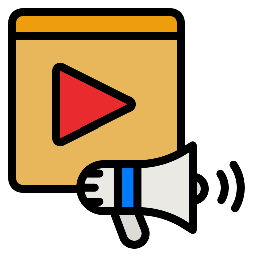 anuncio de video icono gratis