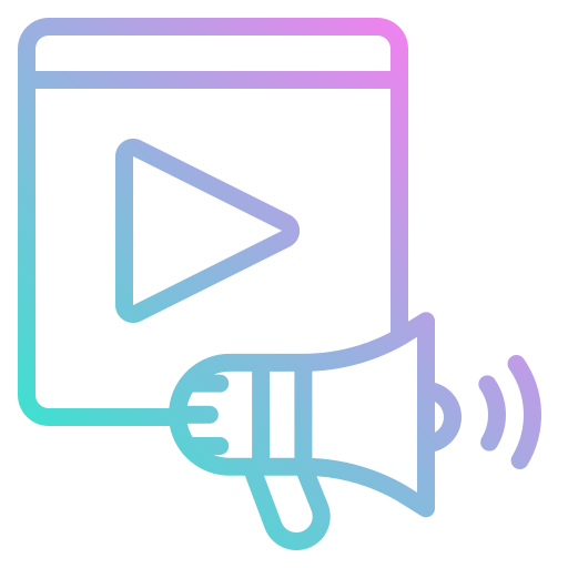 anuncio de video icono gratis