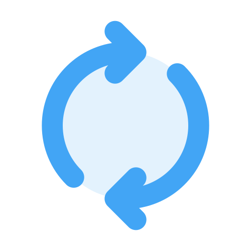 Rotation Generic Blue icon