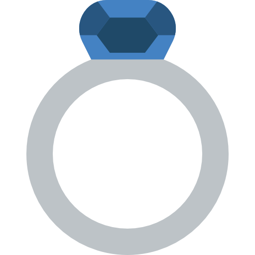 Diamond ring Basic Miscellany Flat icon