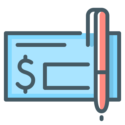 cheque bancário grátis ícone