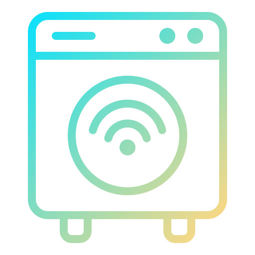 lavadora inteligente icono gratis