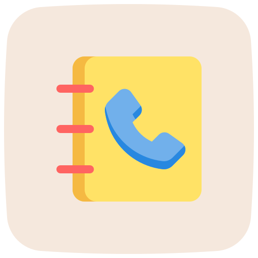 directorio telefónico icono gratis
