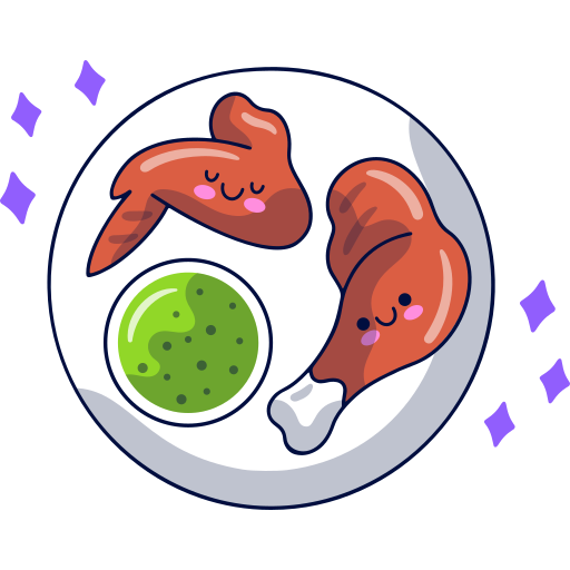 poulet frit gratuit sticker