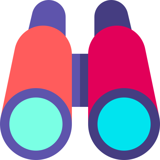 Binoculars Basic Rounded Flat icon