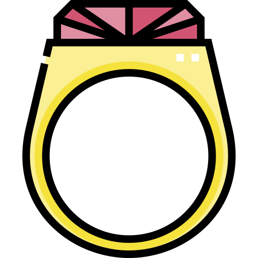 Ring Detailed Straight Lineal color icon