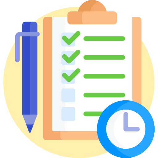 Schedule Detailed Flat Circular Flat icon