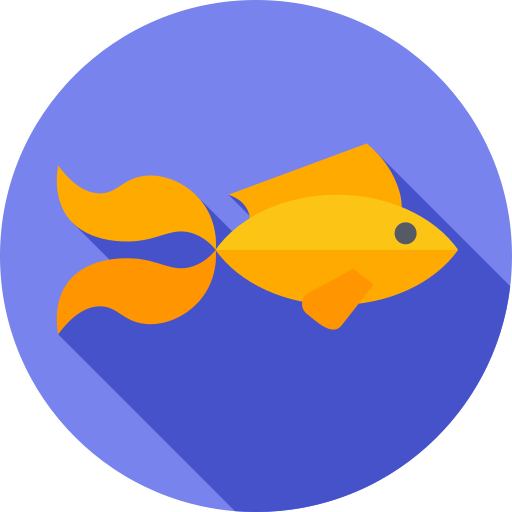 Betta fish Flat Circular Flat icon