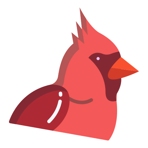 Northern cardinal bird editable outline stroke Vector Image