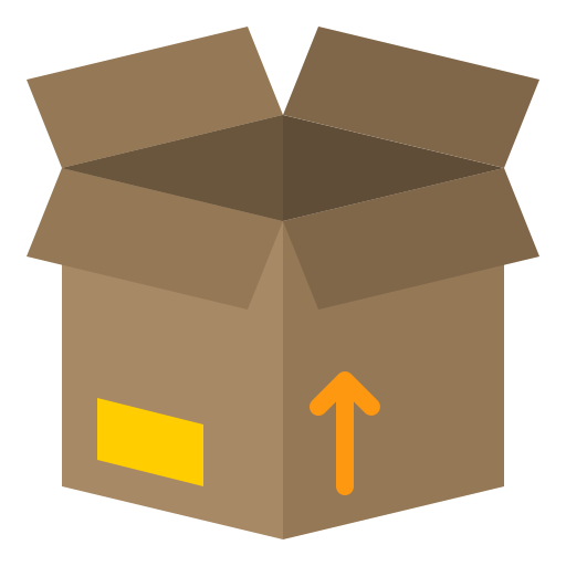 Delivery box srip Flat icon