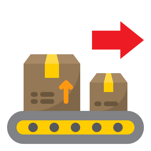 distribución icono gratis