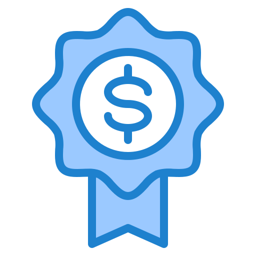 Price label srip Blue icon