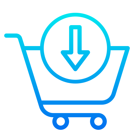 Shopping cart srip Gradient icon