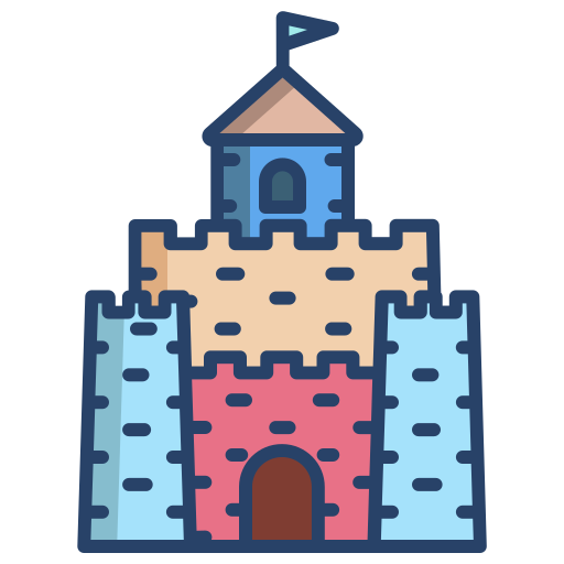 castillo de arena icono gratis