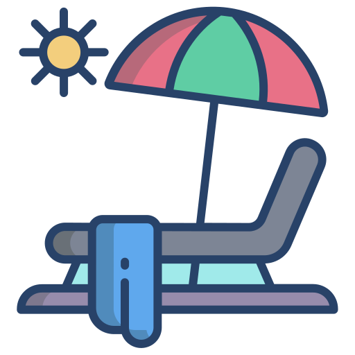 cama solar icono gratis