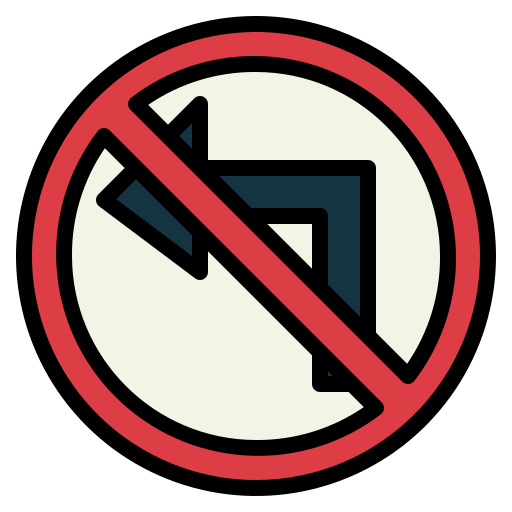 keine abzweigung nach links kostenlos Icon keine abzweigung nach links kostenlos Icon