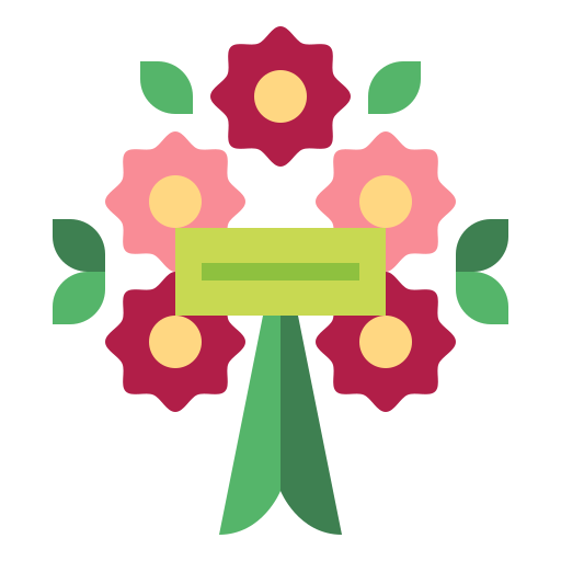 ramo de flores icono gratis